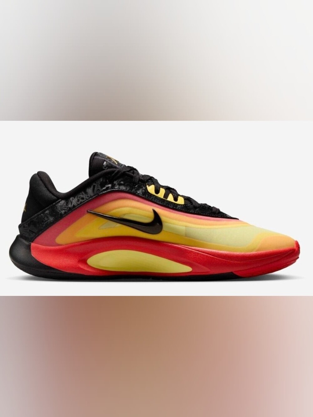 Nike A'One ASWA'ja Wilson Basketball Shoes, US 9, Black And Yellow, Like New